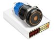 22mm 2NO2NC Black Aluminium ANGEL EYE DOT Momentary LED Switch 12V/3A (19mm Hole) - ORANGE