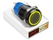 SmartSwitch Black Aluminium MOMENTARY YELLOW Angel Eye Halo LED Switch