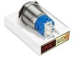 19mm Stainless Steel DEVIL EYE DOT Momentary LED Switch 12V/3A (16mm Hole) - BLUE