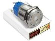 22mm 2NO2NC Stainless Steel ANGEL EYE DOT Momentary LED Switch 12V/3A (19mm Hole) - WHITE