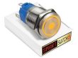 19mm Stainless Steel ANGEL EYE DOT Latching LED Switch 12V/3A (16mm hole) - ORANGE