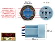 1 x 22mm SmartSwitch Latching and Momentary Halo Round Button Connection Fly Lead 15cm - 2N02NC