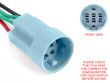 1 x 22mm SmartSwitch Latching and Momentary Halo Round Button Connection Fly Lead 15cm - 2N02NC