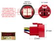 25/28mm (22mm hole) SmartSwitch Angel Eye / Devil Eye Switch Connector Fly Lead 50cm - 2NO2NC