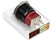 25mm 2NO2NC Black Aluminium ANGEL EYE POWER Latching LED Switch 12V/3A (22mm Hole) - RED