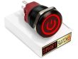 25mm 2NO2NC Black Aluminium ANGEL EYE POWER Latching LED Switch 12V/3A (22mm Hole) - RED