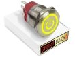 25mm 2NO2NC Stainless Steel ANGEL EYE POWER Latching LED Switch 12V/3A (22mm Hole) - YELLOW