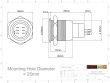 28mm Angel Eye® Power DPDT / 2NO2NC Stainless Steel Push Button LED Switch (for 25mm Hole)
