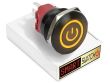 28mm 2NO2NC Black Aluminium ANGEL EYE POWER Latching LED Switch 12V/3A (25mm Hole) - ORANGE