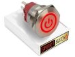 28mm 2NO2NC Stainless Steel ANGEL EYE POWER Latching LED Switch 12V/3A (25mm Hole) - RED