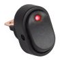 1 x SmartSwitch SPST 20mm 12V/16A Illuminated Round Rocker Switch - RED LED