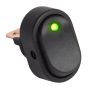 1 x SmartSwitch SPST 20mm 12V/16A Illuminated Round Rocker Switch - GREEN LED