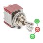 SmartSwitch Mini 12mm 6-Pin 2A DPDT ON - OFF - ON Metal Toggle Switch