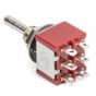 SmartSwitch Mini 12mm 6-Pin 3A DPDT (ON) - OFF - (ON) Momentary Metal Toggle Switch