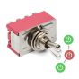 SmartSwitch Mini 22mm 12-Pin 2A 4PDT ON - OFF - ON Metal Toggle Switch