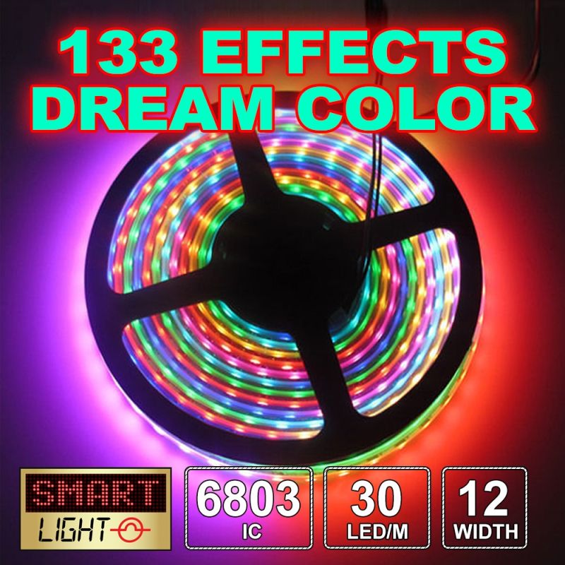 1M Addressable RGB 5050 Magic Dream Color 6803 IC Chip RGB LED Strip 133 Effects