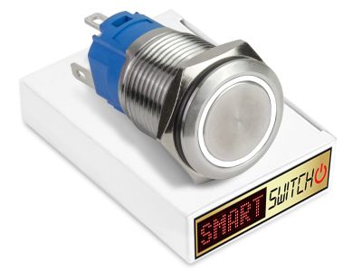 SmartSwitch Stainless Steel MOMENTARY WHITE Angel Eye Halo LED Switch