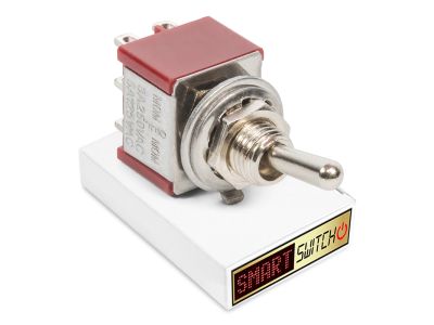 SmartSwitch Mini 12mm 6-Pin 3A DPDT (ON) - OFF - (ON) Momentary Metal Toggle Switch